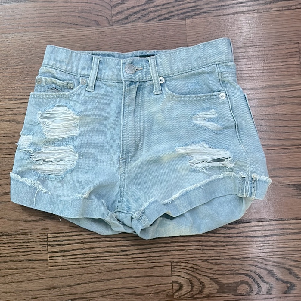 Soft blue  Aero jean shorts🌊🍦🥥🌴
